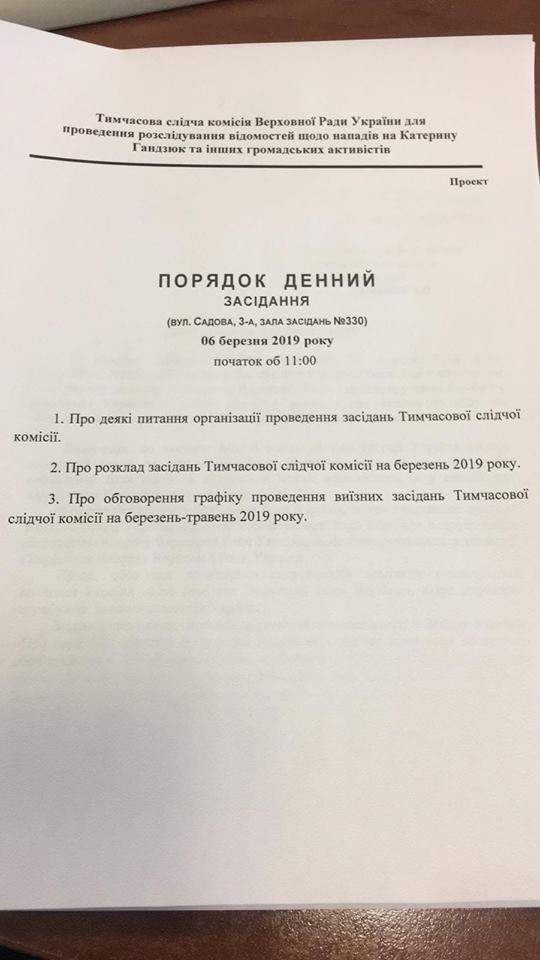 ВСК по Гандзюк проведет заседание 6 марта, - Борислав Береза 01