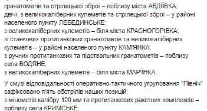 Один украинский воин получил ранения на Донбассе с начала суток, враг открывал огонь 14 раз, – пресс-центр ООС