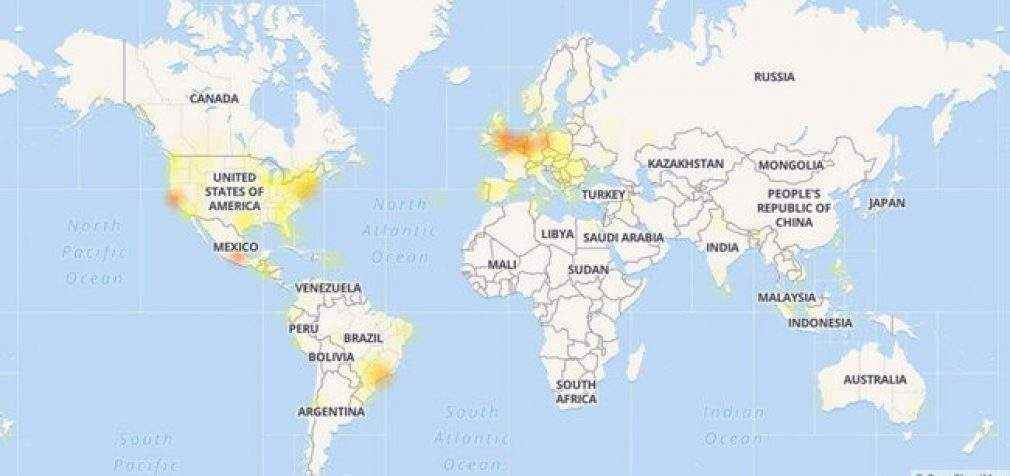 В работе социальных сетей Facebook и Іnstagram произошел масштабный сбой. КАРТА