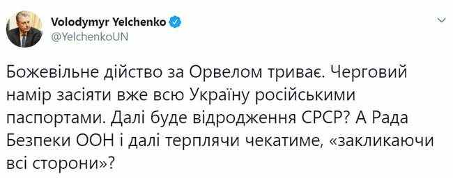 Безумное действо по Оруэллу продолжается, - Ельченко о действиях РФ относительно Украины 01