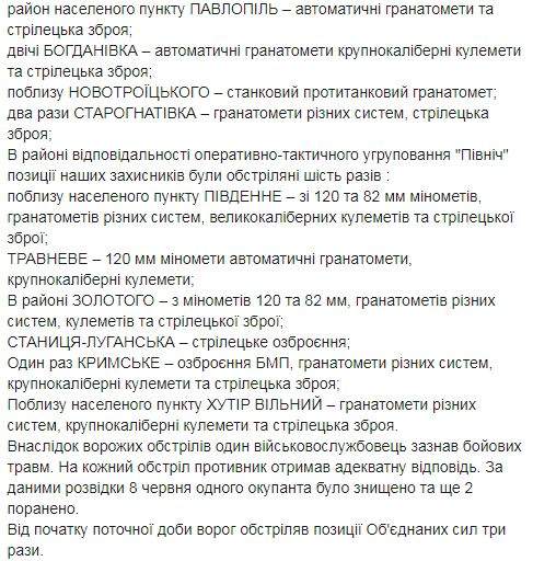 Оккупанты за прошедшие сутки 22 раза атаковали позиции ОС: потерь нет, уничтожен один террорист 02