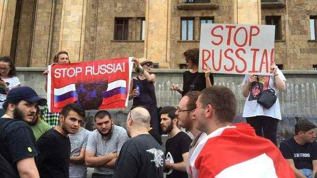 Fuck Russia! - антироссийский протест в Грузии 16