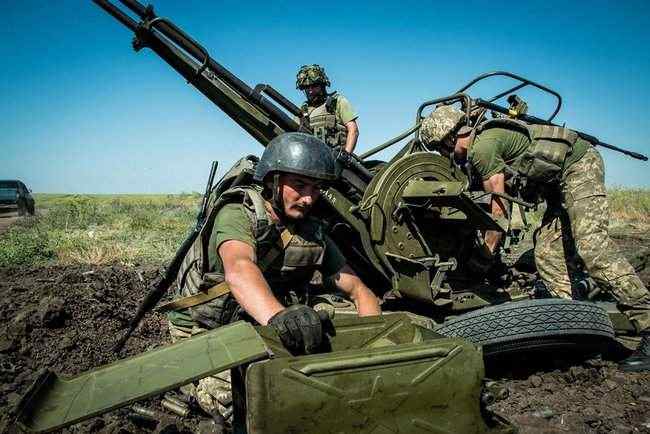 На Донетчине прошел финал соревнований на лучший боевой расчет зенитчиков ЗУ-23-2 Сил ООС 02