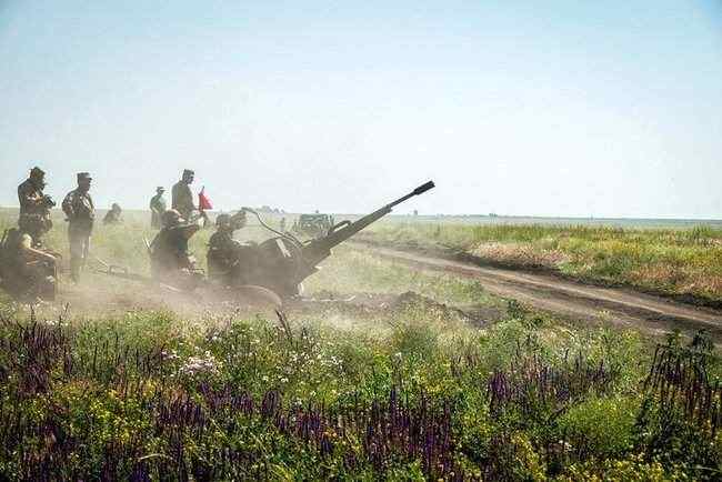 На Донетчине прошел финал соревнований на лучший боевой расчет зенитчиков ЗУ-23-2 Сил ООС 03