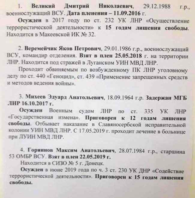 Один из переданных террористами Украине военнослужащих - Великий находится в розыске за дезертирство, - Казанский 01