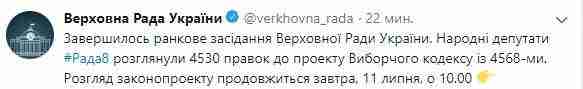 Раде осталось рассмотреть 38 поправок к Избирательному кодексу 01