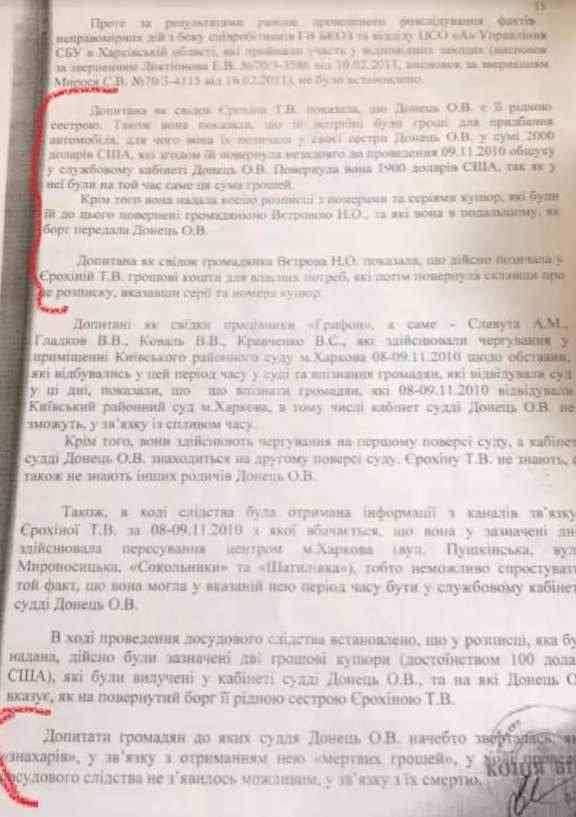 Судья из Харькова Донец пояснила получение денег на видео СБУ обрядами изгнания мертвой силы из купюр. Прокуратура закрыла дело 02