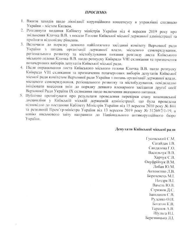 18 депутатов Киевсовета из 120 попросили Зеленского уволить Кличко 02