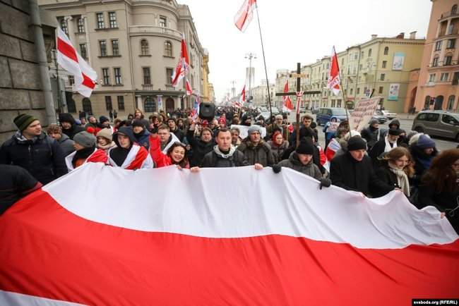 Мирно мы не договоримся, - в центре Минска протестуют против интеграции с Россией 05