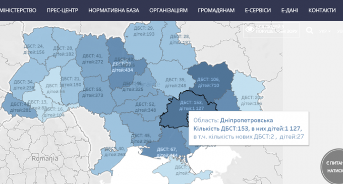 Ячейки семейного уюта для сирот в Днепропетровской области теперь можно найти онлайн