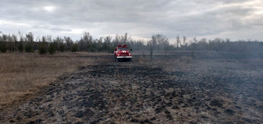 На Днепропетровщине на открытой местности горела сухая трава, – ФОТО