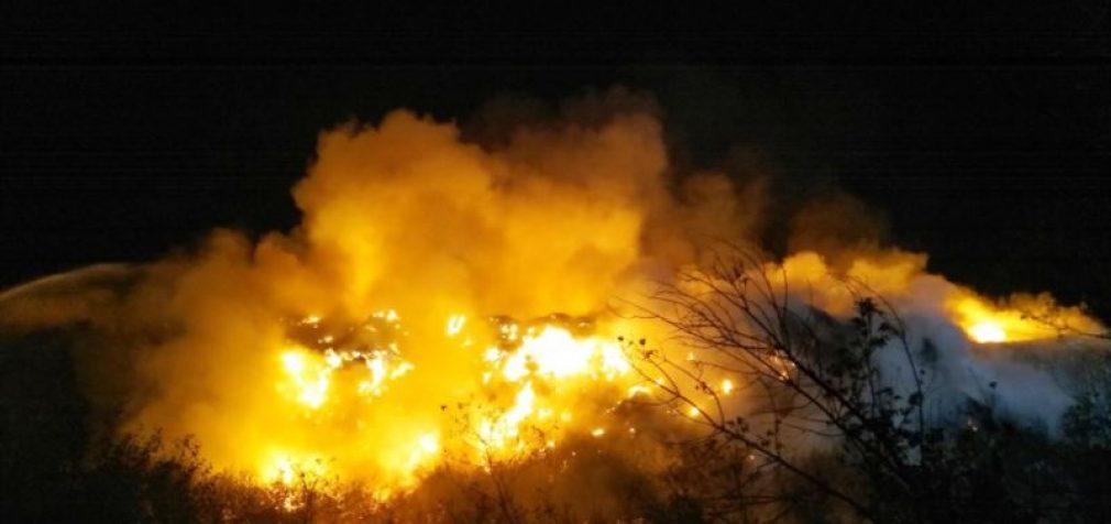 У Житомирі гасять масштабну пожежу на звалищі