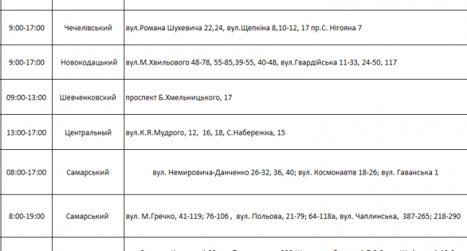 Отключения света в Днепре завтра: без электроэнергии останутся жители 6 улиц