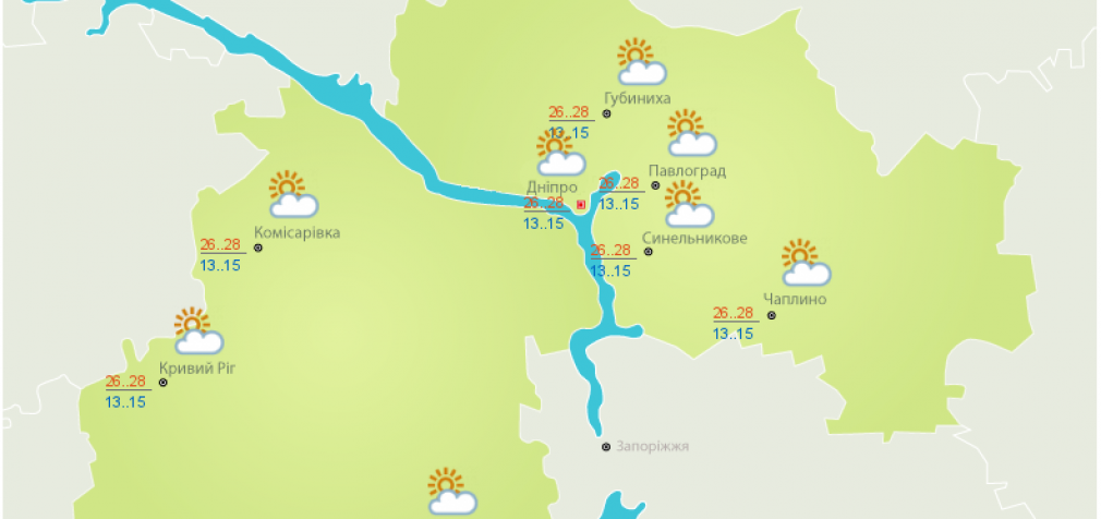 Погода в Днепре сегодня: прогноз на 8 сентября
