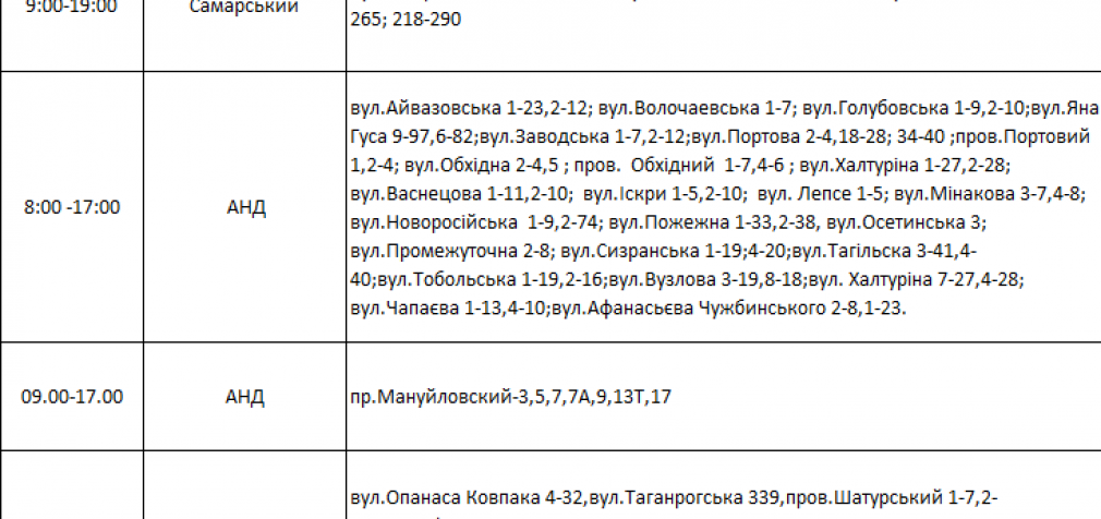 Отключения света в Днепре завтра: график на 8 октября