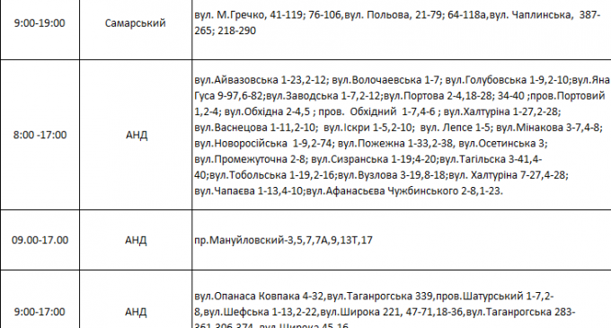 Отключения света в Днепре завтра: график на 8 октября