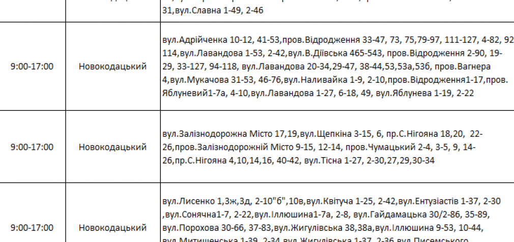 Отключения света в Днепре завтра: график на 15 октября