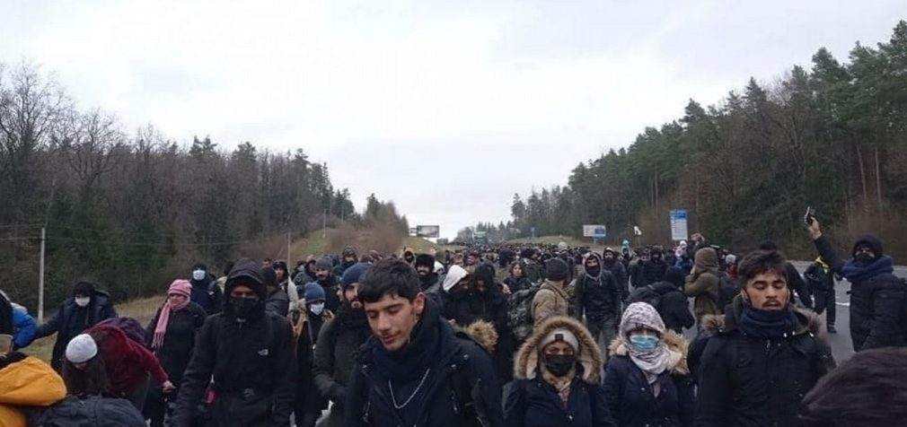 У Білорусі величезна колона мігрантів вирушила до кордону з Польщею