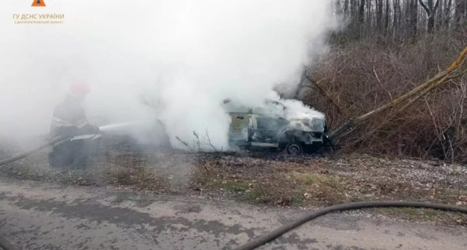 В Андріївці Новомосковському районі горів автомобіль: постраждав водій