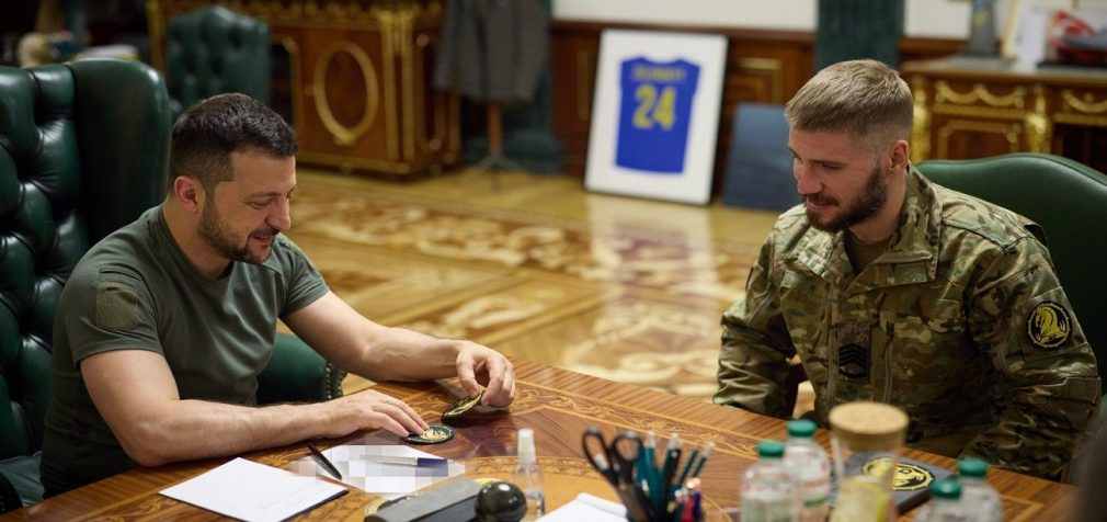 Зеленський зустрівся з головним майстер-сержантом бригади “Маґура” Валерієм Маркусом
