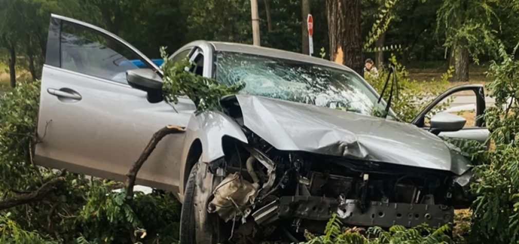 Не впорався з керуванням та влетів у дерево: подробиці ДТП з постраждалим у Дніпрі