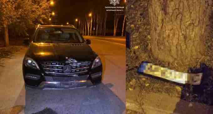 У Запоріжжі виявили пʼягого водія Mercedes-Benz, який залишив місце ДТП