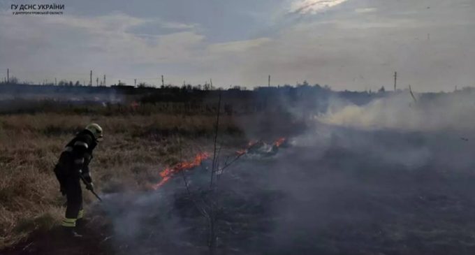 У Павлограді вогнеборці ліквідували масштабне займання на відкритій території: подробиці