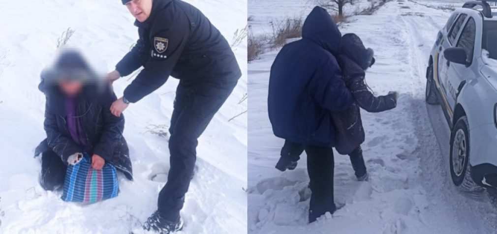 Заблукали у полі та мало не замерзли до смерті: на Дніпропетровщині поліцейський офіцер врятував сімейну пару