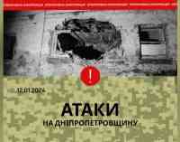 Вдарили ракетою по Дніпровському району: безпекова ситуація на Дніпропетровщині станом на вечір 12 січня