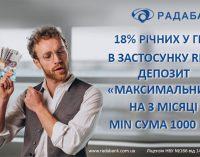 Депозит «МАКСИМАЛЬНИЙ» від РАДАБАНКу зі ставкою до 18% річних: один з найвигідніших!