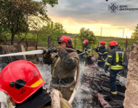 Площа займання 100 кв. м: у Криворізькому районі ліквідовано пожежу в господарчій споруді