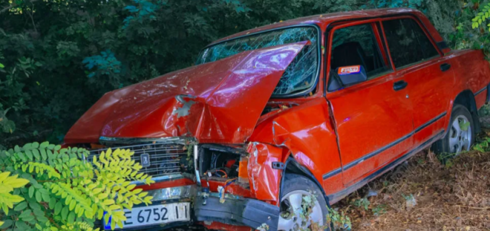 У Дніпрі водій ВАЗ злетів у кювет та врізався у дерево: подробиці ДТП