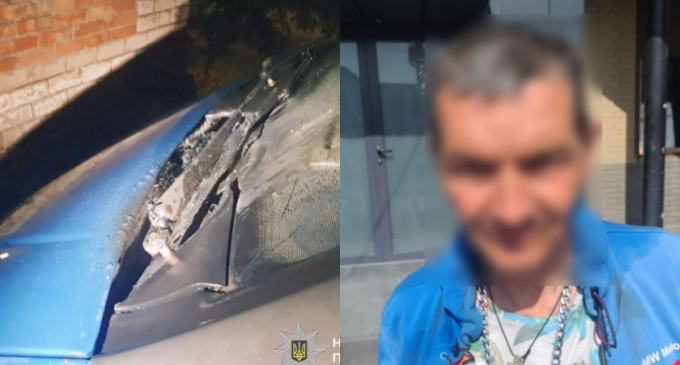 Підпалив «Газель»: поліцейські Дніпра затримали 49-річного зловмисника