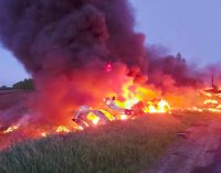 На Сумщині зіткнулися дві вантажівки: водії згоріли у пожежі