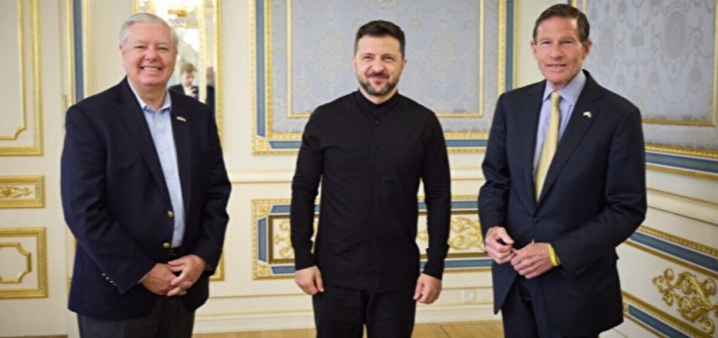 Зеленський зустрівся з сенаторами США, які просувають “розгромні” санкції проти РФ