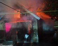 У Синельниківському районі вночі згорів гараж