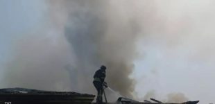 У Нікопольському районі вогнеборці ліквідували пожежу, що виникла внаслідок удару дроном