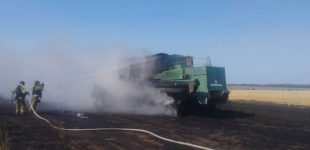 У Синельниківському районі загорівся комбайн